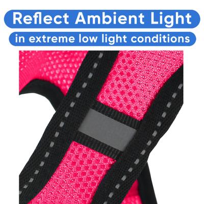 Show full view: Pawtitas Reflective Mesh Dog Harness, Pink, Small slide 4 of 10