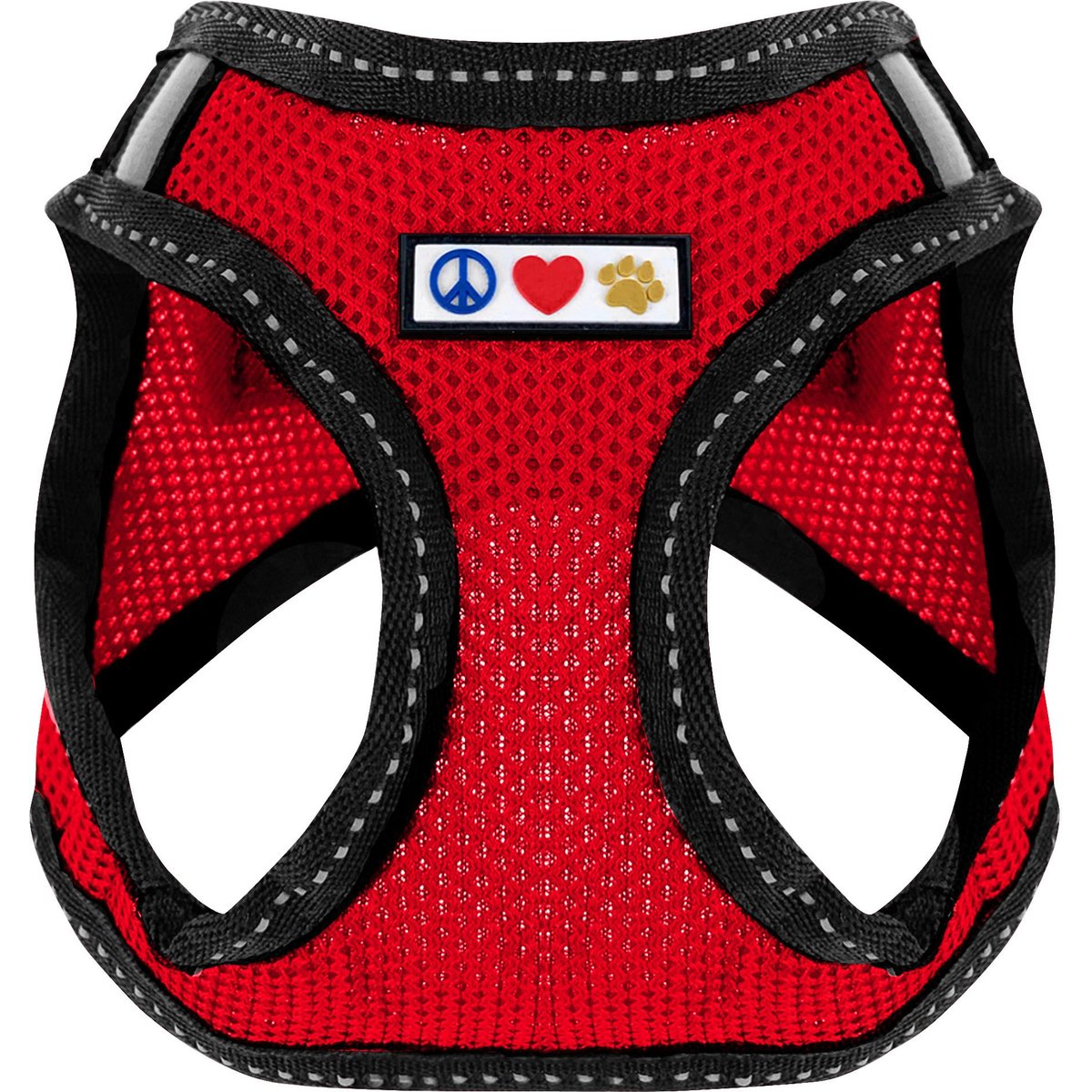 Pawtitas Reflective Mesh Dog Harness, Red, X-Small