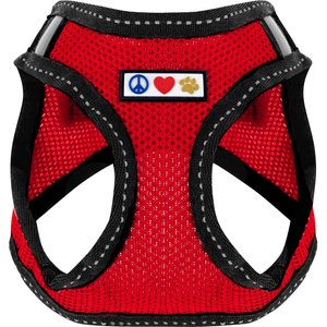 Pawtitas Reflective Mesh Dog Harness, Red, X-Small