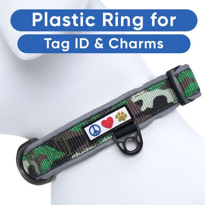 Show full view: Pawtitas Reflective Padded Dog Collar, Camouflage Green, X-Small slide 3 of 9