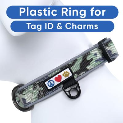 Show full view: Pawtitas Reflective Padded Dog Collar, Camouflage Grey, Medium slide 3 of 9