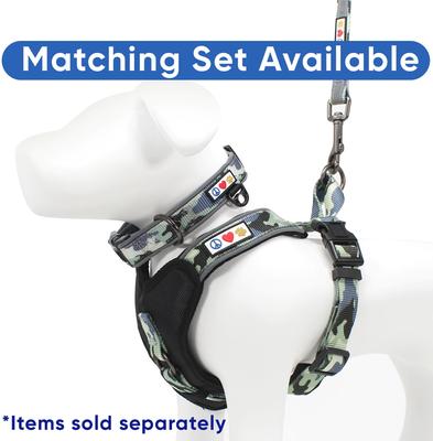 Show full view: Pawtitas Reflective Padded Dog Collar, Camouflage Grey, Medium slide 7 of 9