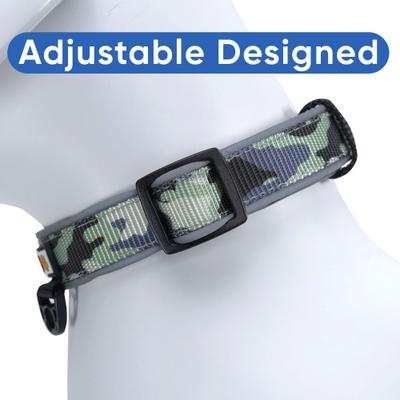 Show full view: Pawtitas Reflective Padded Dog Collar, Camouflage Grey, X-Small slide 6 of 10