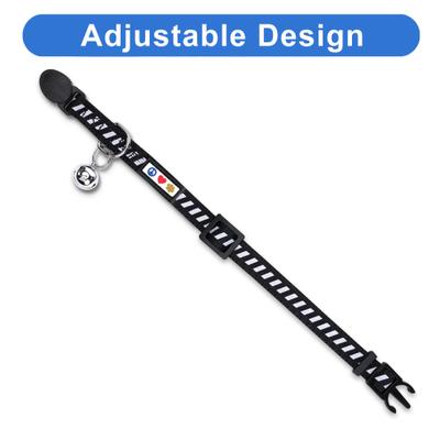 Show full view: Pawtitas Reflective Traffic Cat Collar, Black, Standard slide 4 of 9