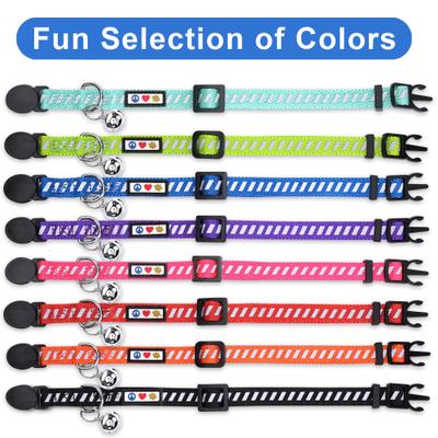 Show full view: Pawtitas Reflective Traffic Cat Collar, Blue, Standard slide 7 of 9