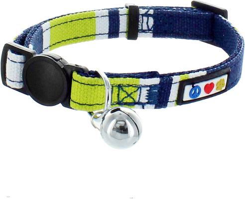 Show full view: Pawtitas Reflective Traffic Cat Collar, Multicolor, Standard slide 1 of 9