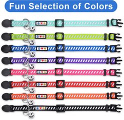 Pawtitas Reflective Traffic Cat Collar, Orange, Standard slide 2 of 8