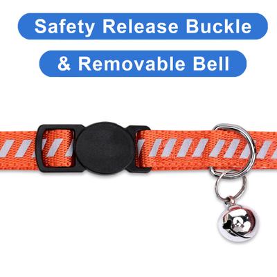 Show full view: Pawtitas Reflective Traffic Cat Collar, Orange, Standard slide 6 of 9