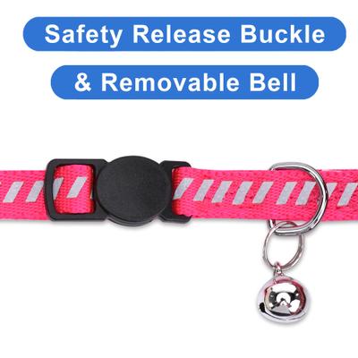 Show full view: Pawtitas Reflective Traffic Cat Collar, Pink, Standard slide 6 of 9