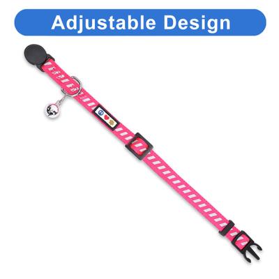 Show full view: Pawtitas Reflective Traffic Cat Collar, Pink, Standard slide 4 of 9