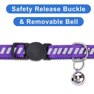 Show full view: Pawtitas Reflective Traffic Cat Collar, Purple, Standard slide 6 of 9