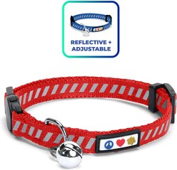Pawtitas Reflective Traffic Cat Collar, Red, Standard