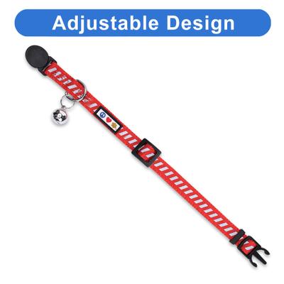 Show full view: Pawtitas Reflective Traffic Cat Collar, Red, Standard slide 5 of 10