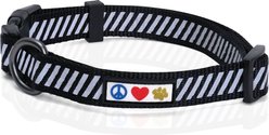 Pawtitas Reflective Traffic Dog Collar, Black, Small