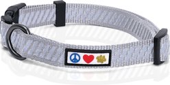 Pawtitas Reflective Traffic Dog Collar, Grey, Small
