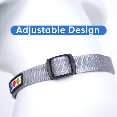 Show full view: Pawtitas Reflective Traffic Dog Collar, Grey, X-Small slide 3 of 7