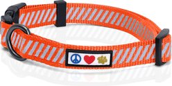 Pawtitas Reflective Traffic Dog Collar, Orange, Small