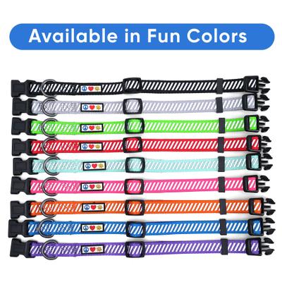 Show full view: Pawtitas Reflective Traffic Dog Collar, Pink, Small slide 7 of 7