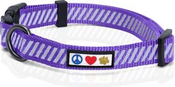 Pawtitas Reflective Traffic Dog Collar, Purple, Small