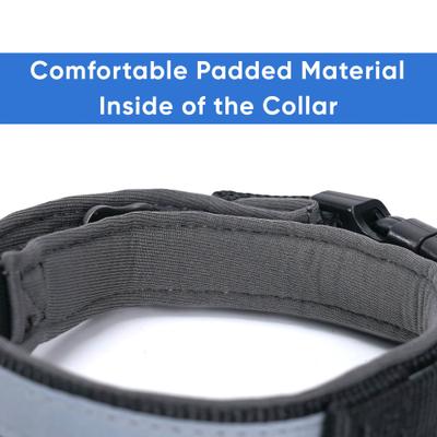 Show full view: Pawtitas Soft Adjustable Reflective Padded Dog Collar, Black, Medium/Large: 14 to 20-in neck, 3/4-in wide slide 5 of 12