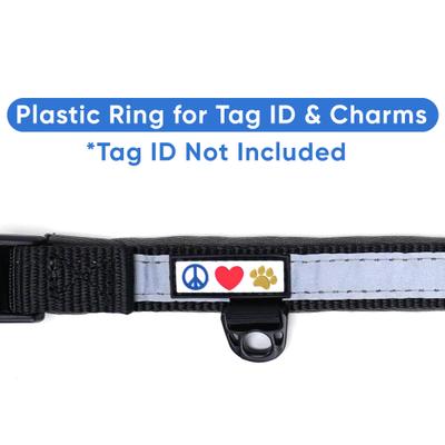 Show full view: Pawtitas Soft Adjustable Reflective Padded Dog Collar, Black, Medium/Large: 14 to 20-in neck, 3/4-in wide slide 7 of 12