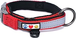 Pawtitas Soft Adjustable Reflective Padded Dog Collar, Red, XX-Small: 7 to 11-in neck, 5/8-in wide slide 1 of 9