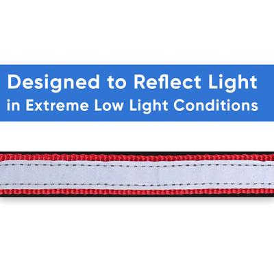 Show full view: Pawtitas Soft Adjustable Reflective Padded Dog Collar, Red, XX-Small: 7 to 11-in neck, 5/8-in wide slide 4 of 12