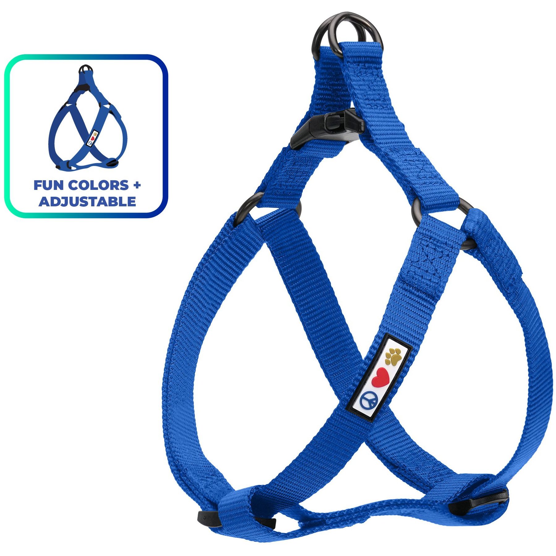 Pawtitas Pawtitas Solid Dog & Cat Harness, Blue, X-Small: 10 to 15-in chest
