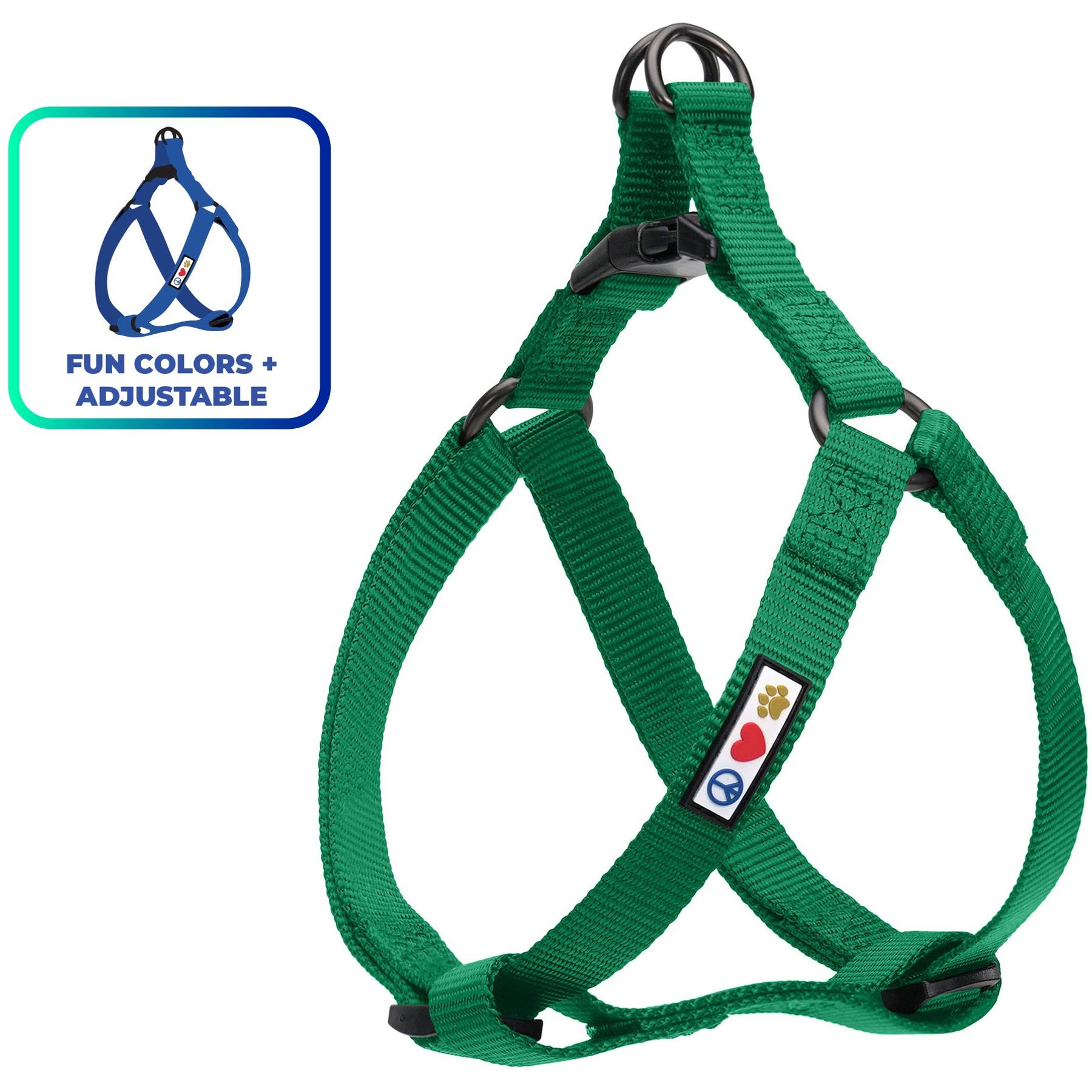 Pawtitas Solid Dog & Cat Harness, Lush Green, X-Small: 10 to 15-in chest