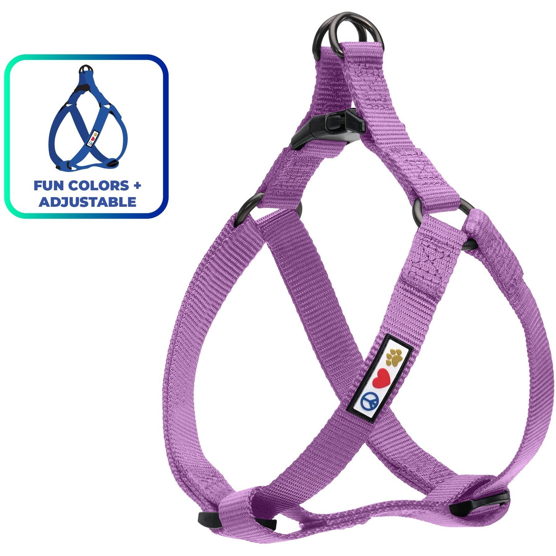 Pawtitas Solid Dog & Cat Harness, Purple Orchid, Small: 14 to 21-in chest