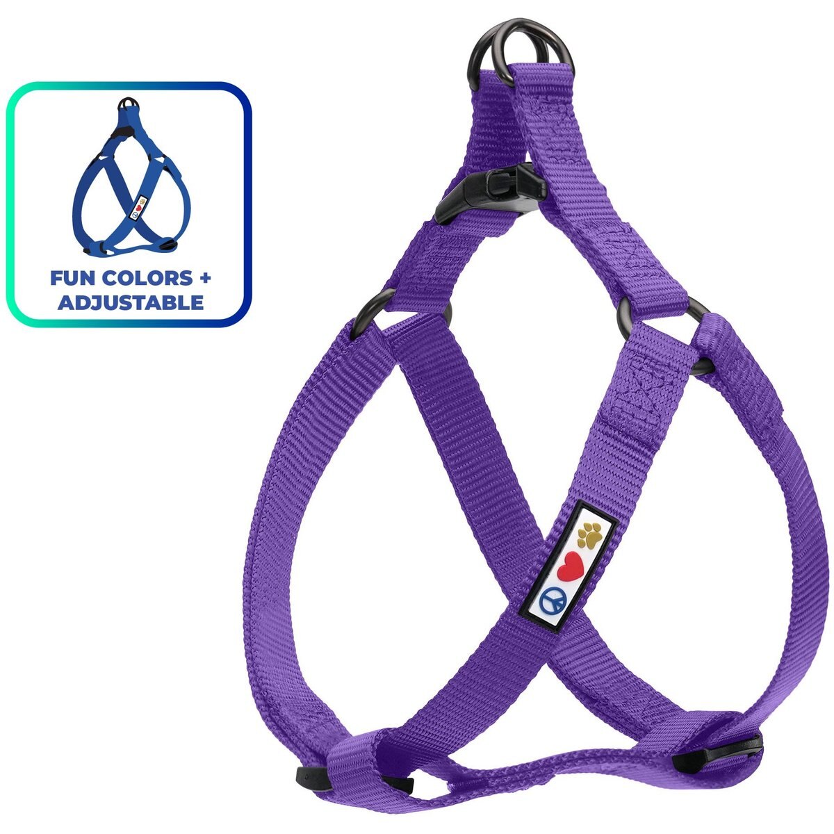 Pawtitas Solid Dog & Cat Harness, Purple, X-Small: 10 to 15-in chest