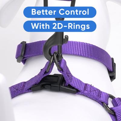 Show full view: Pawtitas Solid Dog & Cat Harness, Purple, X-Small slide 6 of 10