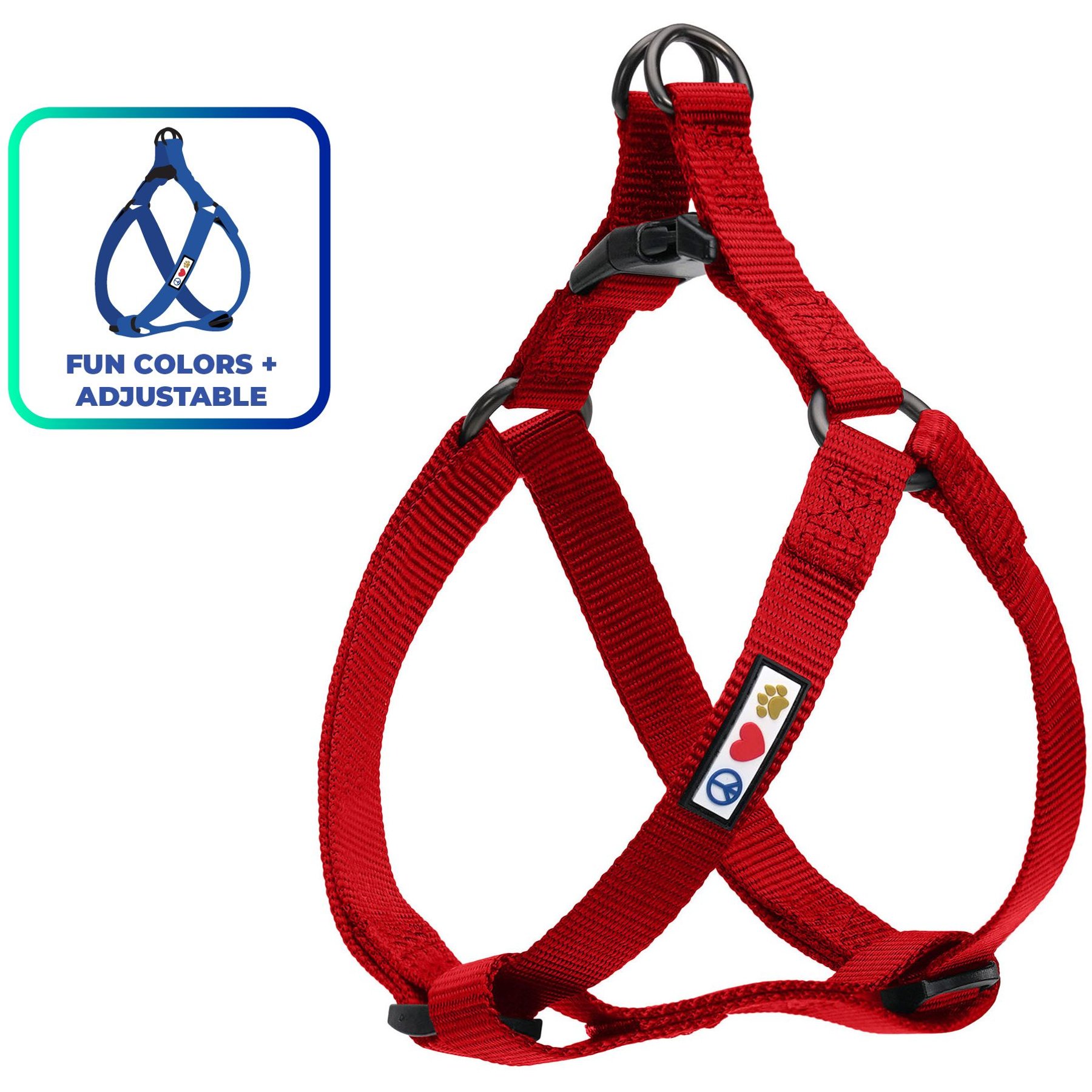 Pawtitas Solid Dog & Cat Harness, Red, Medium: 18 to 28-in chest