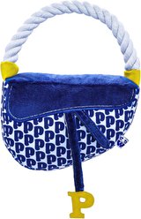 PAWTY TOYS Dogior Squeaky Plush Dog Toy, Blue