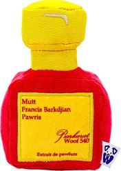 PAWTY TOYS Pawfume Squeaky Plush Dog Toy, Red