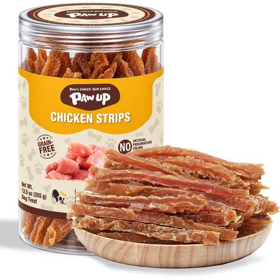 Pawup Pawup Chicken Jerky Strips Dog Treats, 12-oz jar