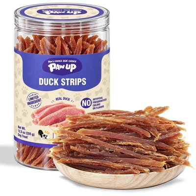 Pawup Pawup Duck Jerky Strips Dog Treats, 12.5-oz jar