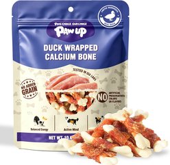 Pawup Duck Wrapped Calcium Bone Dog Treats, 10.6-oz bag