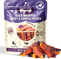 Pawup Duck Wrapped Sweet & Purple Potatos Grain-Free Dehydrated Dog Treats, 10.6-oz bag