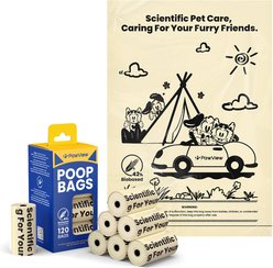 Pawview Biobased Thick & Leak-Proof Lavender Scented Dog Poop Bag, 9.06 x 12.99-in, 120 count, Beige