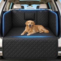 Pawvilion Waterproof Non-Slip SUV Cargo Cover Dog Scratcher Pad with Cushioned Sides, Black, Medium