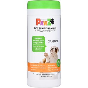 Pawz Sanitizing Dog & Cat Wipes, 60 count