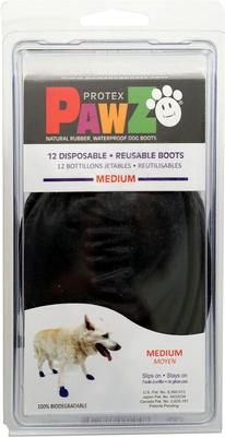 Show full view: Pawz Waterproof Dog Boots, Black, Medium, 12 count slide 6 of 9