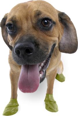 Show full view: Pawz Waterproof Rubber Dog Boots, Olive Green, 12 count, Small slide 7 of 8