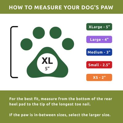 Show full view: Pawz Waterproof Rubber Dog Boots, Olive Green, 12 count, X-Large slide 4 of 7