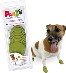 Pawz Waterproof Rubber Dog Boots, Olive Green, 12 count, X-Small slide 1 of 6