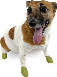Pawz Waterproof Rubber Dog Boots, Olive Green, 12 count, X-Small slide 2 of 6