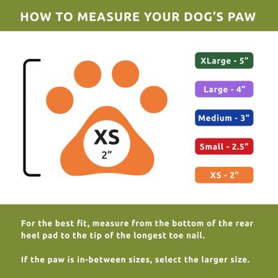 Show full view: Pawz Waterproof Rubber Dog Boots, Olive Green, 12 count, X-Small slide 5 of 8