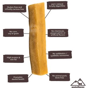 peaksNpaws Yak Milk Large Dog Value Pack Dog Chew Treats, 3 count