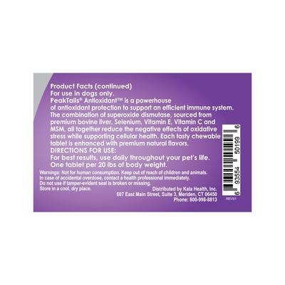 Show full view: PeakTails Antioxidant Tablet Supplement for Dogs, 100 count slide 6 of 8